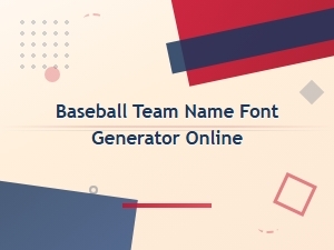 Free Baseball Team Name Font Generator Online - Custom Sports Fonts