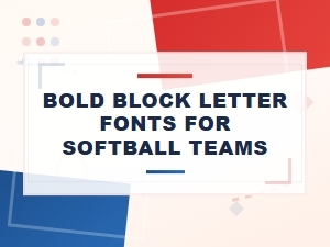Free Bold Block Letter Softball Fonts for Team Uniforms and Designs